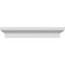 Ekena Millwork 106" Bottom Width x 110 1/4" Top Width x 5 1/2"H x 1 3/4"P Stafford Crosshead CRH06X106ST-2 - alternate 1